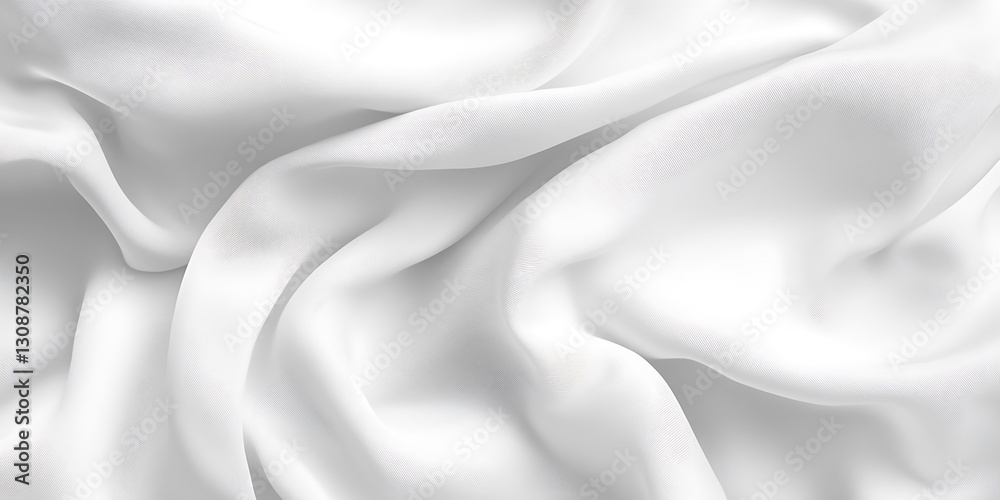 Obraz premium Minimalist White Fabric Wallpaper Background for Interior Design, Branding, or Digital Art Projects