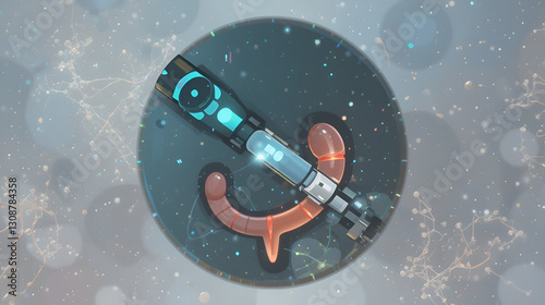 Endoscopy icon mark in filled style