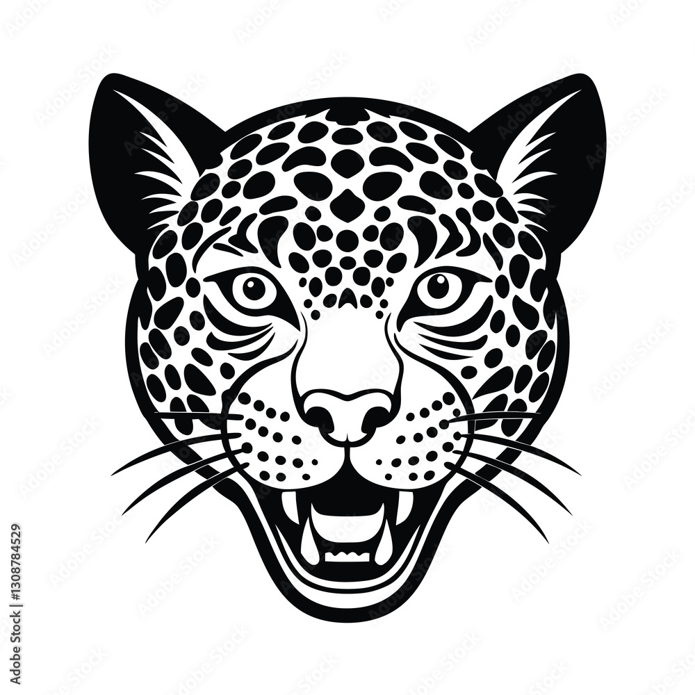 Obraz premium leopard head vector