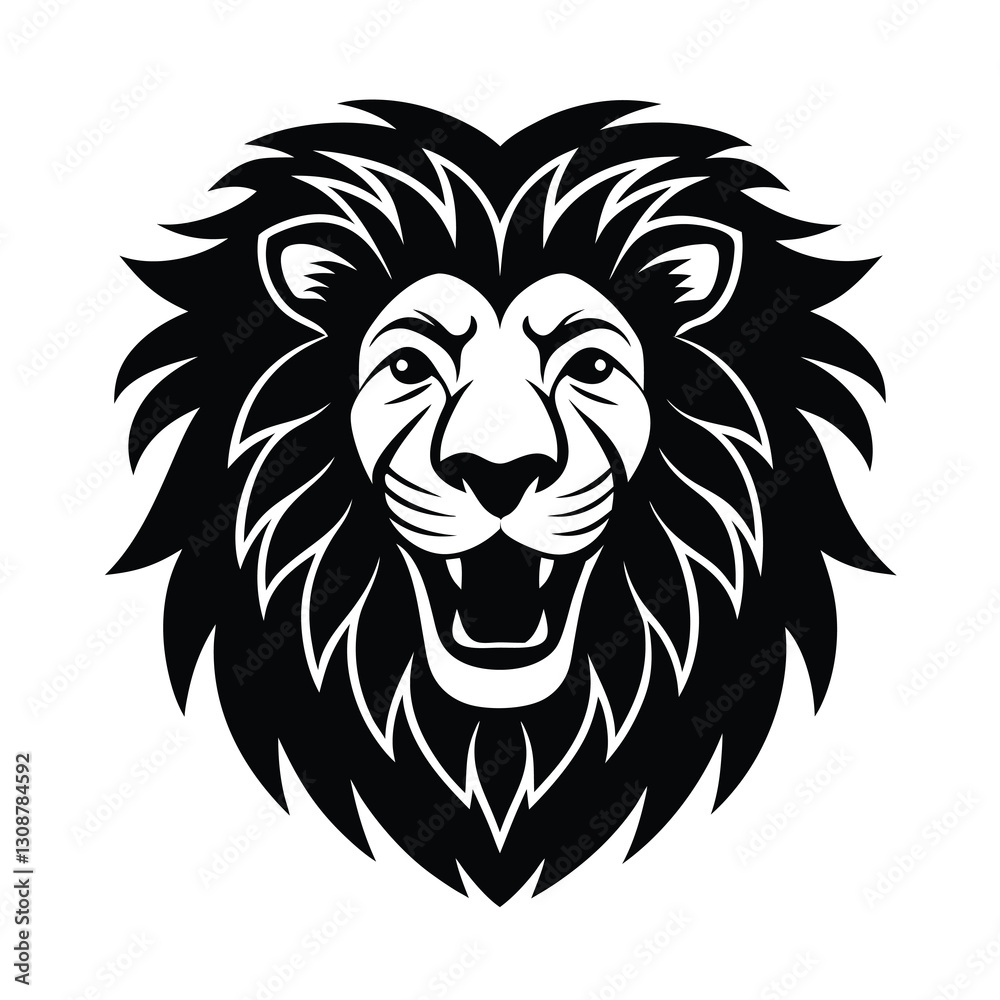 Fototapeta premium lion head vector illustration