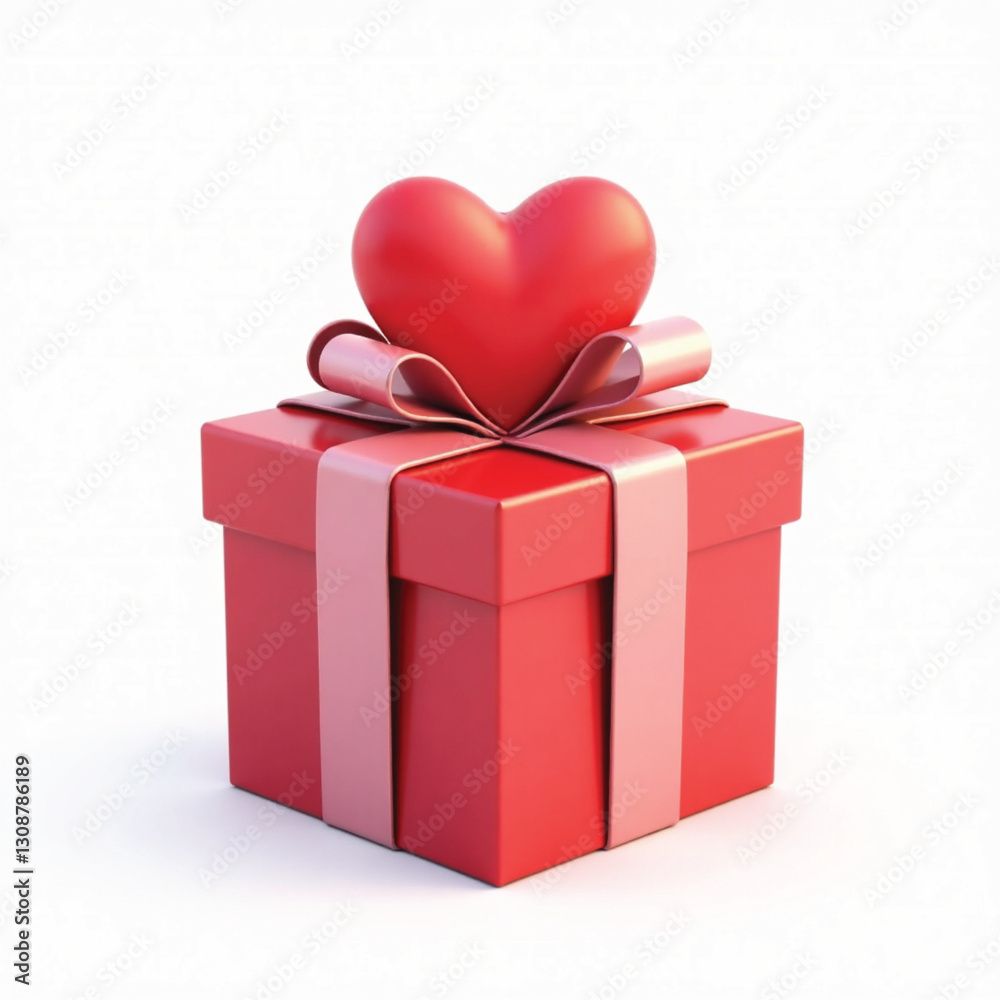 Obraz premium heart shaped gift box