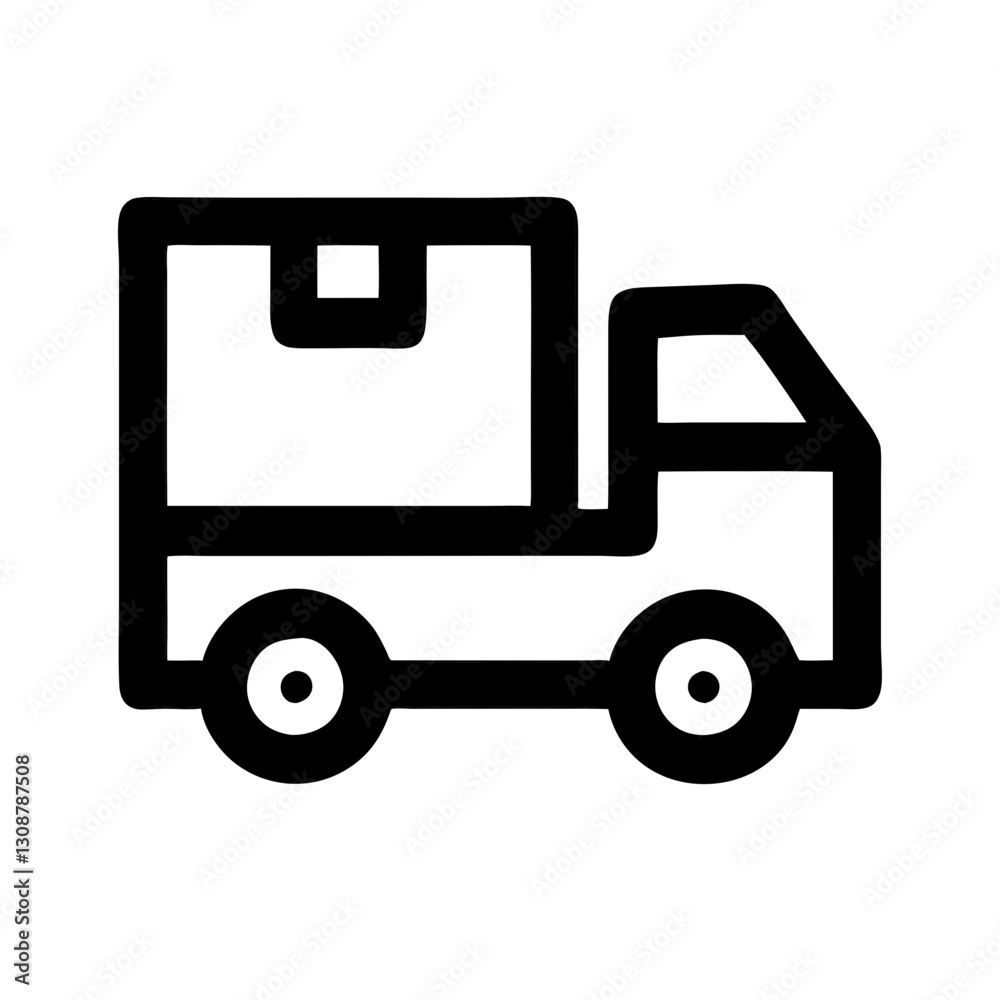 Truck, delivery, van, shipping, transport, package. Icon for courier services, logistics, and moving goods. Use on e-commerce, delivery, or transportation sites. Truck, delivery, van, shipping, transport, package. Icon for courier services, logistics, and moving goods. Use on e-commerce, delivery, or transportation sites.