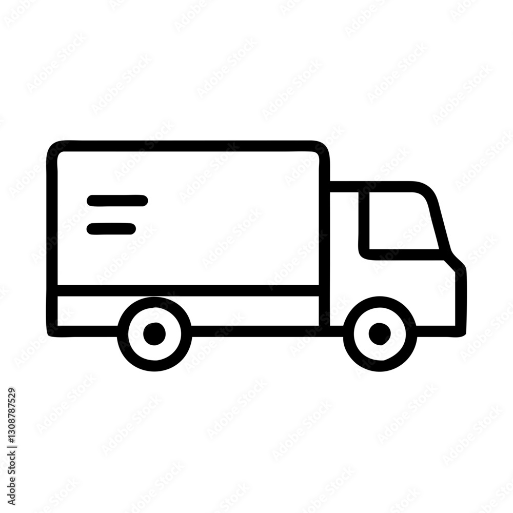 Truck, delivery, van, shipping, transport, package. Icon for courier services, logistics, and moving goods. Use on e-commerce, delivery, or transportation sites. Truck, delivery, van, shipping, transport, package. Icon for courier services, logistics, and moving goods. Use on e-commerce, delivery, or transportation sites.