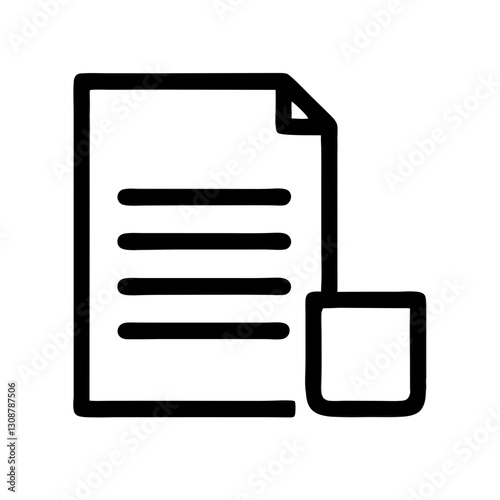 Manifest, shipping, document, form, list, paperwork. Icon for logistics, freight, and shipping documentation. Use on business, logistics, or transportation sites.