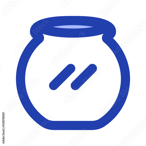 cleaning fish bowl blue style