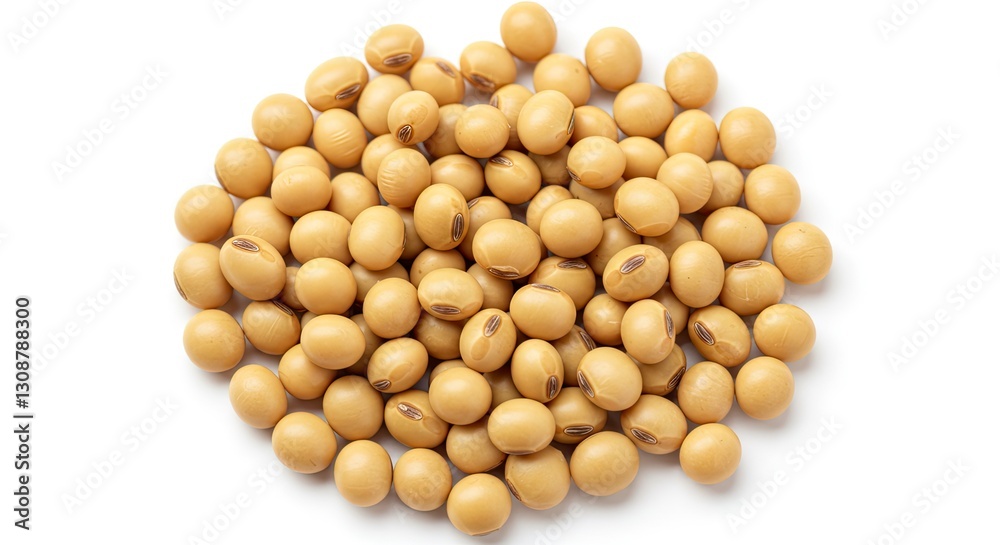 Pile of Soybeans Isolated on White Background Studio Shot Closeup Pile of Soybeans Isolated on White Background Studio Shot Closeup