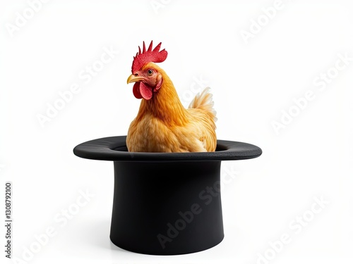 Chicken in a Magician's Top Hat