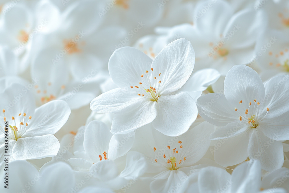 A delicate arrangement of white spring flowers in a serene setting. A delicate arrangement of white spring flowers in a serene setting.