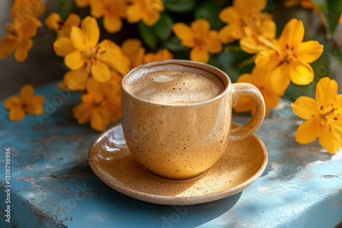 A cup of coffee enjoyed out...