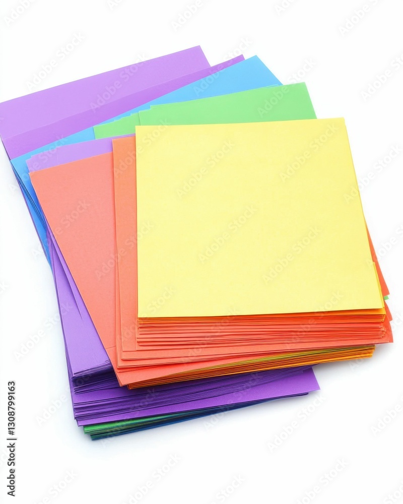 Blank Packing Slip Invoice Form Pad on White Background with Colorful Empty Lists Blank Packing Slip Invoice Form Pad on White Background with Colorful Empty Lists
