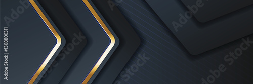 gold banner Abstract vector background board for text and message design modern. vector illustration