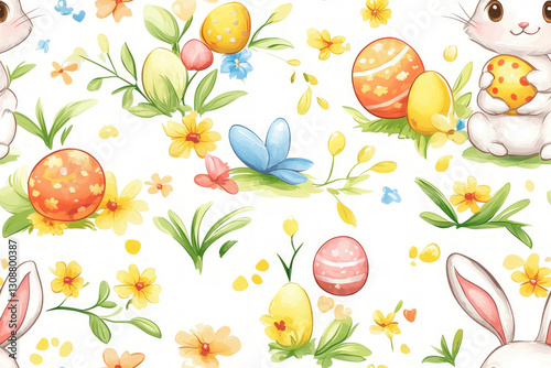 A seamless pattern of Easte...