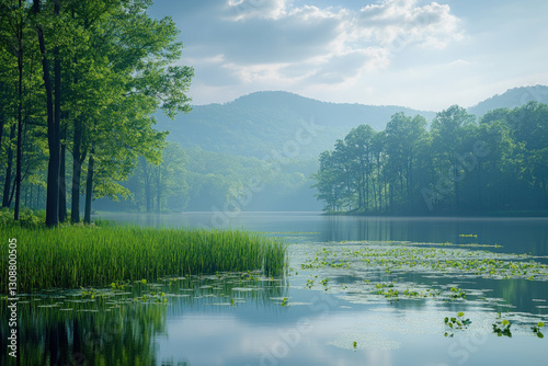 A serene view of Table Rock...