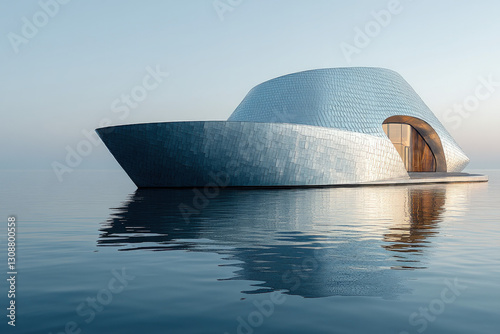 A striking view of the Guggenheim Museum in New York City, showcasing its architecture photo