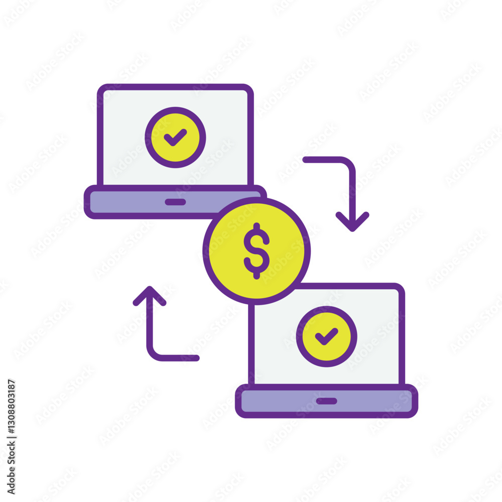 P2P Payment icon vector stock illustration P2P Payment icon vector stock illustration
