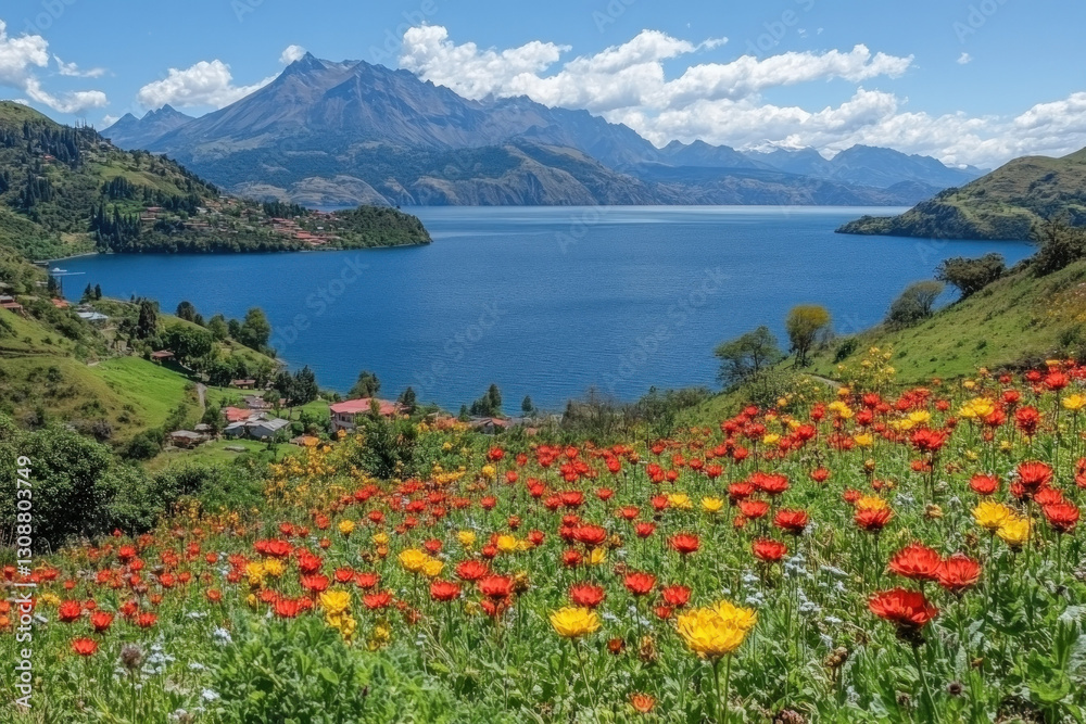 Obraz premium A picturesque landscape of San Rafael, Chile, featuring its stunning scenery.