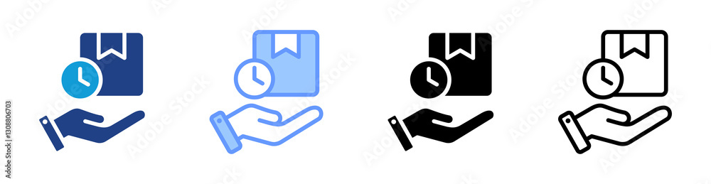 Delivery icon set multiple style collection Delivery icon set multiple style collection