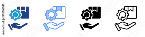 Automation icon set multiple style collection