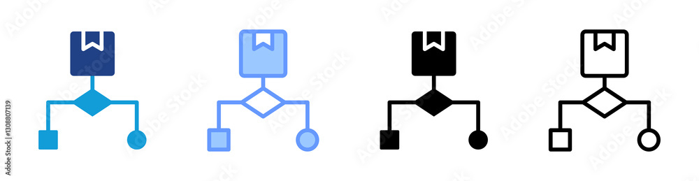 Algorithm icon set multiple style collection Algorithm icon set multiple style collection