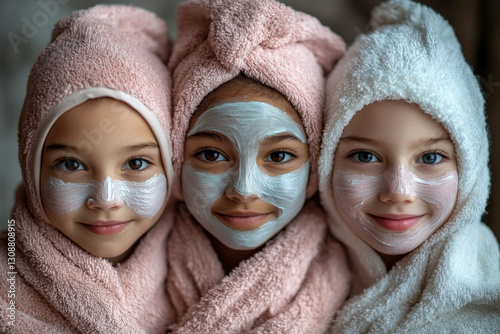 A kids' pamper party with f...
