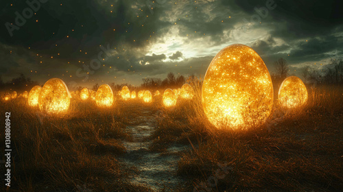 A Magical Easter Night Scen...