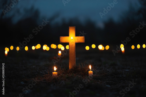 A serene Easter night, peac...