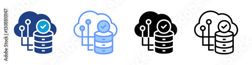 Storage icon set multiple style collection