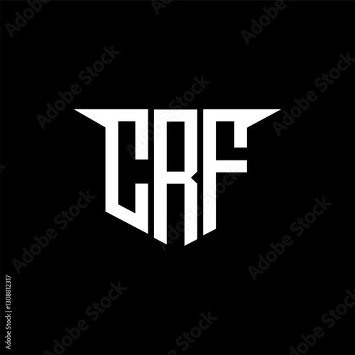 CRF letter logo design with white background in illustrator, vector logo modern alphabet font overlap style, calligraphy designs for logo, Poster, Invitation, etc.