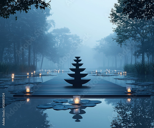 A serene representation of ...