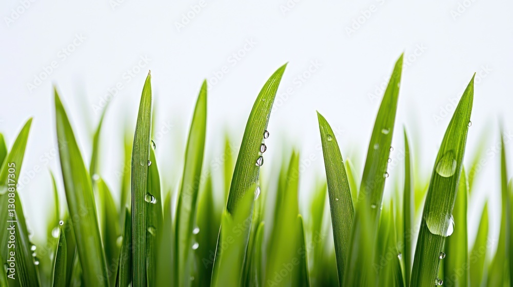 Fresh green grass with water droplets, symbolizing nature and vitality. Fresh green grass with water droplets, symbolizing nature and vitality.