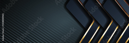gold banner Abstract vector background board for text and message design modern. vector illustration