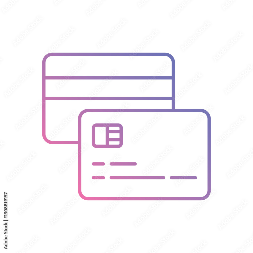 Debit Card icon vector stock illustration Debit Card icon vector stock illustration
