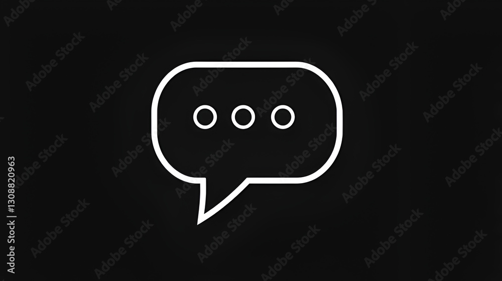 Fototapeta premium Chat dislike icon. Outline chat dislike vector icon color flat isolated