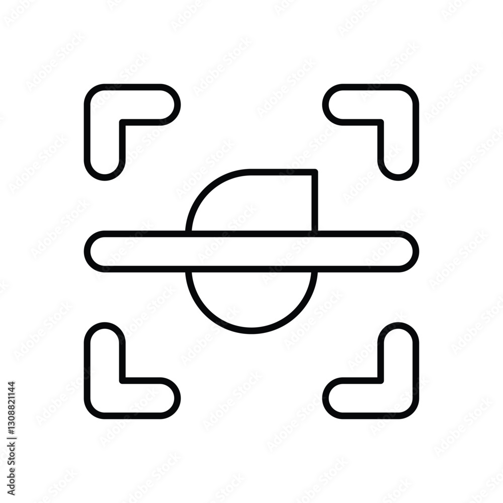 Facial Recognition Payment icon vector stock illustration Facial Recognition Payment icon vector stock illustration