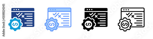 Decision Making icon set multiple style collection