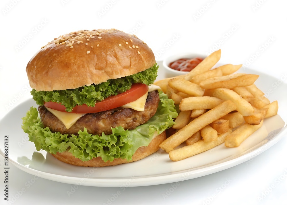 hamburger isolated on white hamburger isolated on white