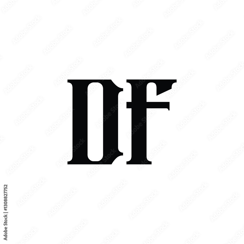 DF monogram logo design letter text name symbol monochrome logotype alphabet character simple logo DF monogram logo design letter text name symbol monochrome logotype alphabet character simple logo