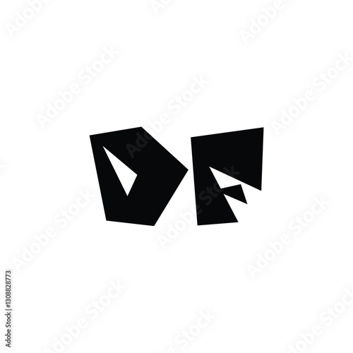 Free Download DF monogram logo design letter text name symbol monochrome logotype alphabet character simple logo - GFXLoad