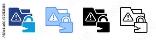 Breach icon set multiple style collection