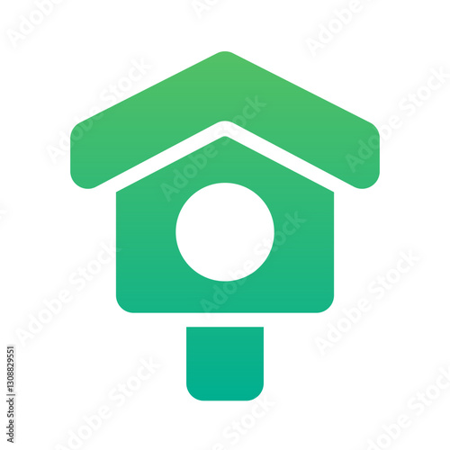 bird house gradient style
