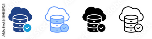 Data Integrity icon set multiple style collection