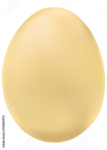 Png yellow Easter egg 3D matte journal sticker festive celebration