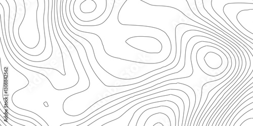 White topography topology vector white background,Modern design with White background with topographic wavy pattern design.Luxury black abstract line art,