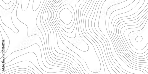 White topography topology vector white background,Modern design with White background with topographic wavy pattern design.Luxury black abstract line art,