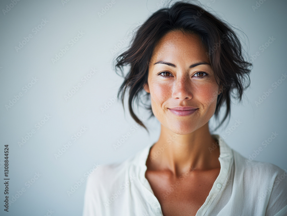 Mature woman with a radiant smile, natural lighting and soft focus background. Mature woman with a radiant smile, natural lighting and soft focus background.