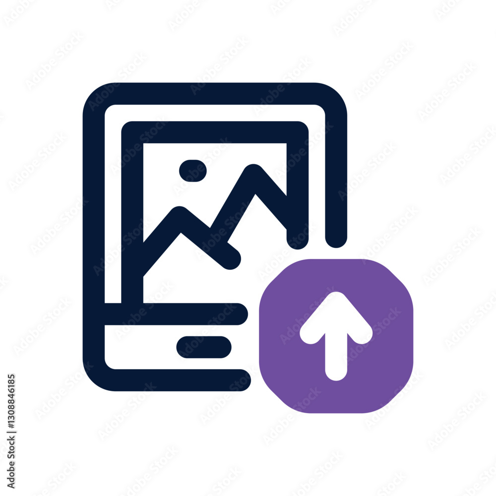 upload dual tone icon. Sleek and modern vector icon for websites, mobile apps, marketing materials, and corporate design. Fully scalable and ready to use.