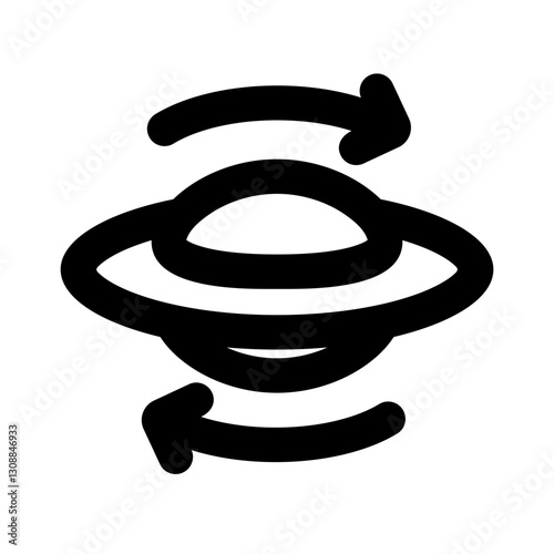 frisbee outline black style