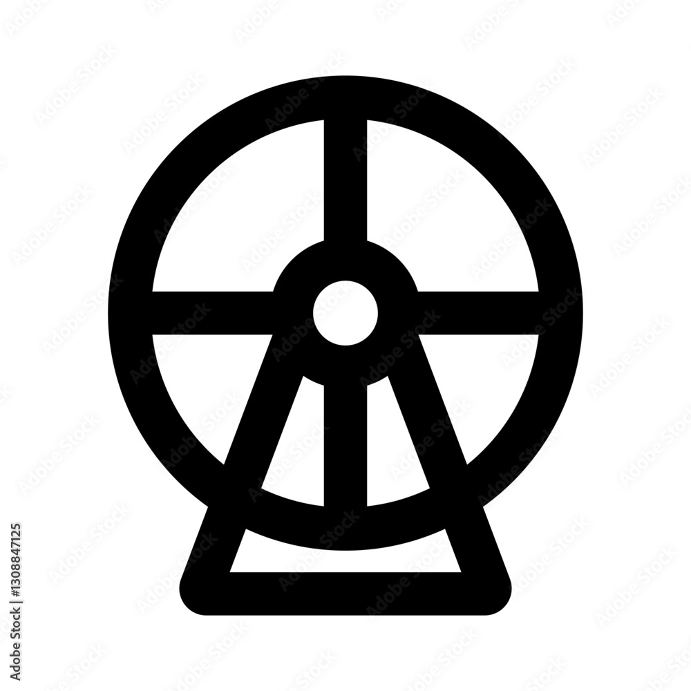 Obraz premium hamster wheel outline black style