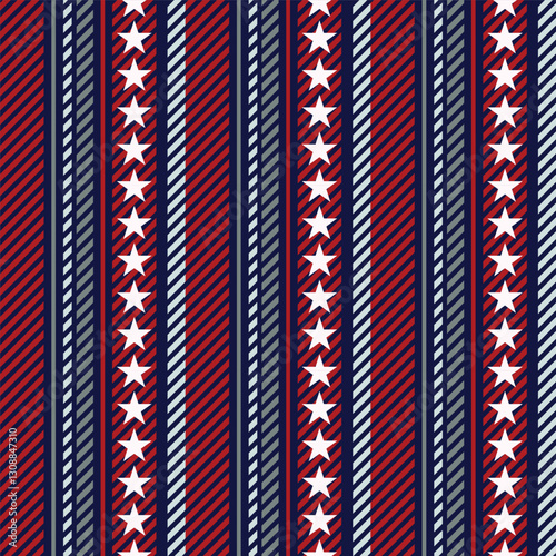 Strips USA seamless pattern