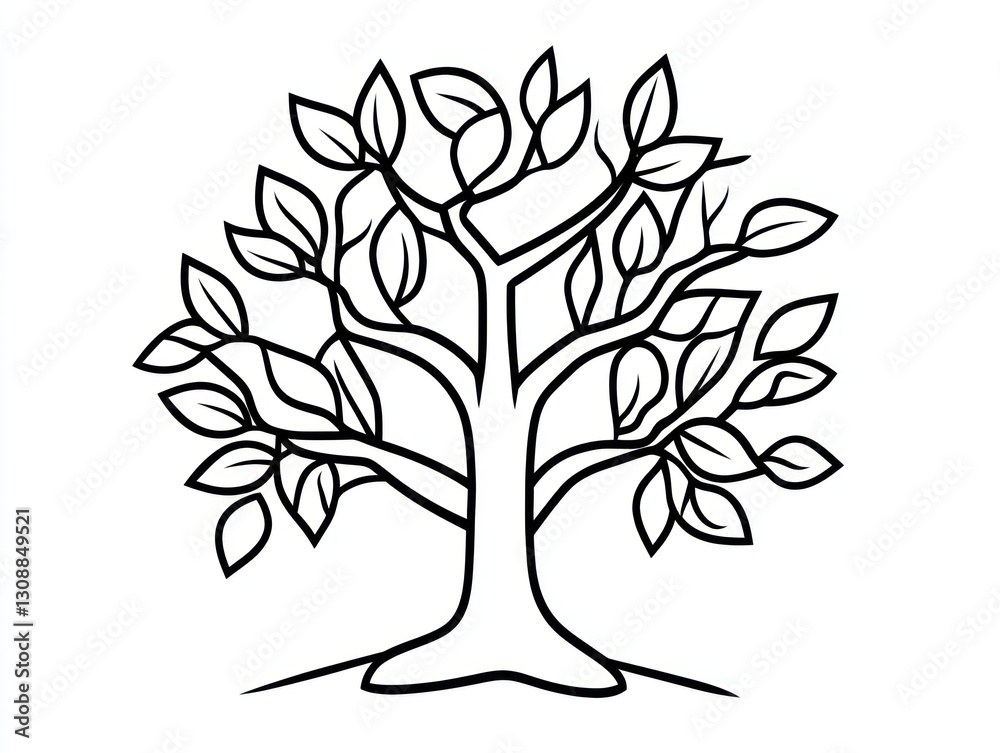 Obraz premium Simple Tree Illustration (1)